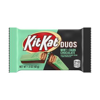 Kit Kat Duos Dark Chocolate and Mint Standard Bar, 1.5 oz, 288/Case
