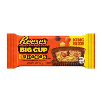 Reese&#39;s Peanut Butter Cup with Reese&#39;s Pieces King Size, 2.8 oz, 16/Box