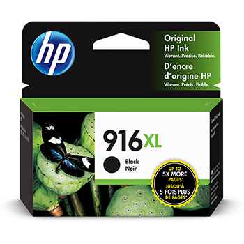 HP 916XL Ink Cartridge, Black (3YL66AN)