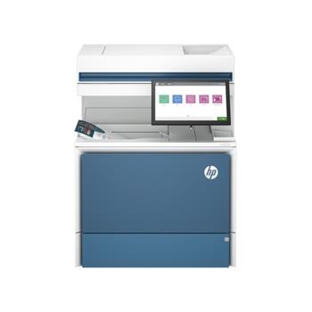 HP Color LaserJet Enterprise Flow 6800zf Multifunction Laser Printer, Copy/Fax/Print/Scan, Blue/White
