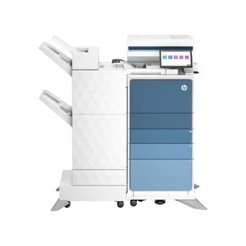 HP Color LaserJet Enterprise Flow X677z+ Multifunction Laser Printer, Copy/Fax/Print/Scan, Blue/White