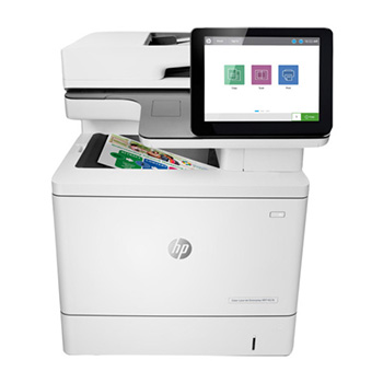 HP Color LaserJet Enterprise M578dn Multifunction Laser Printer, Copy/Fax/Print/Scan, White