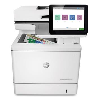 HP Color LaserJet Enterprise Flow M578c Multifunction Laser Printer, Copy/Fax/Print/Scan, White