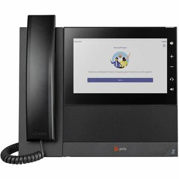 Poly CCX 600 Business Media IP Phone, Teams, PoE-enabled, Corded, Black