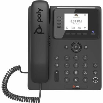 Poly CCX 350 IP Phone, Teams, Corded, Black