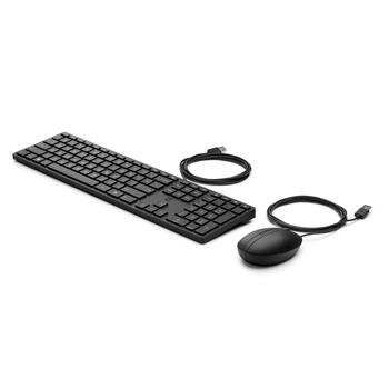 HP Wired Desktop 320MK Mouse and Keyboard, USB Cable, Compatible with Notebook for Windows