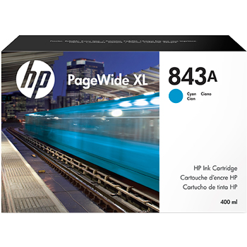 HP 843A 400-ml Cyan PageWide XL Ink Cartridge
