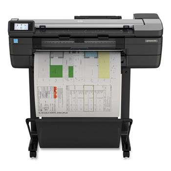 HP DesignJet T830 Multifunction Printer, 24&quot;, Copy/Fax/Print/Scan, Black/White
