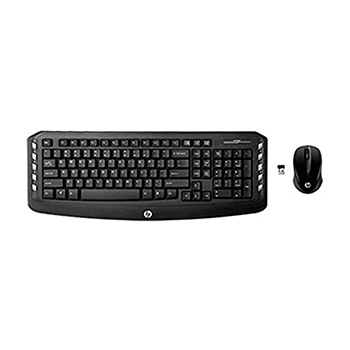 HP Keyboard &amp; Mouse - USB - Wireless - Optical - 3 Button - PC