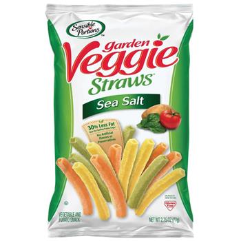 Sensible Portions Garden Veggie Straws, Sea Salt, 2.75 oz, 6 Bags/Case