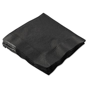 Hoffmaster&#174; Cocktail Napkins, 2-Ply, 9 1/2&quot; x 9 1/2&quot;, Black, 1000/CT