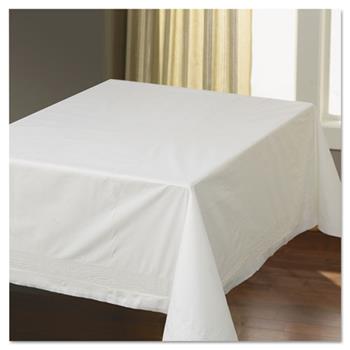 Hoffmaster Tissue/Poly Tablecovers, 54&quot; x 54&quot;, White, 50/Carton