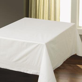 Hoffmaster White Tablecovers, 82&quot; x 82&quot;, 2-Ply Tissue/1-Ply Poly, 25/CS