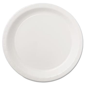 Hoffmaster&#174; Coated Paper Dinnerware, Plate, 9&quot;, White, 50/Pack, 10 Packs/Carton