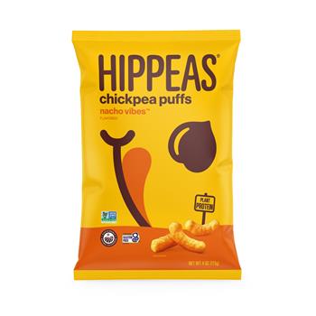 Hippeas™ Non-GMO Vegan Nacho Vibes Puffs, 4 oz, 12/Carton