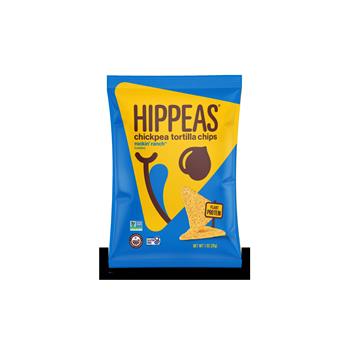 Hippeas Non-GMO Rockin&#39; Ranch Tortilla Chips, 1 oz, 24/Case
