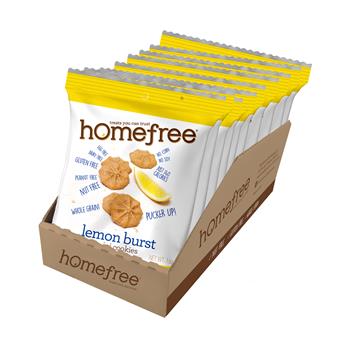 HomeFree Lemon Burst Mini Cookie, .95 oz, 10/Case