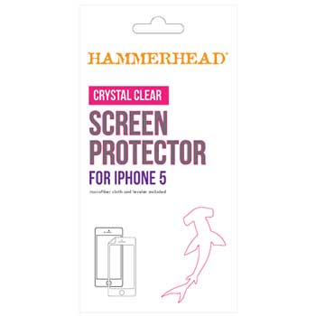 Hammerhead Crystal Clear Screen Protector for iPhone 5, 5s &amp; 5c, Red