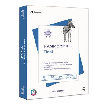 Hammermill Tidal Copy Paper, 92 Bright, 20 lb, 5.5&quot; x 8.5&quot;, White, 500 Sheets/Ream