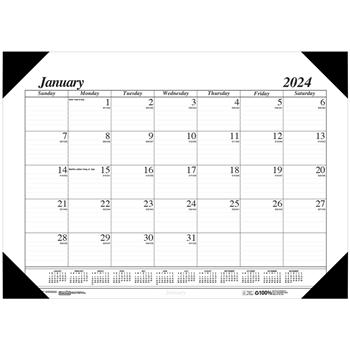 House of Doolittle Workstation-Size One-Color Monthly Desk Pad Calendar, 18-1/2 in x 13 in, 2024