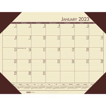 House of Doolittle Recycled EcoTones Desert Tan Monthly Desk Pad Calendar, 22&quot; x 17&quot;, 2023