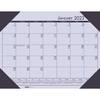 House of Doolittle Recycled EcoTones Sunset Orchid Monthly Desk Pad Calendar, 22&quot; x 17&quot;, 2023