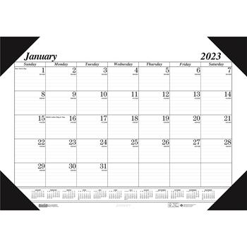 House of Doolittle Recycled One-Color Refillable Monthly Desk Pad Calendar, 22&quot; x 17&quot;, 2023