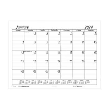 House of Doolittle Recycled One-Color Dated Monthly Desk Pad Calendar Refill, 12 Month, 22&quot; x 17&quot;, Jan 2024 - Dec 2024