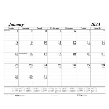 House of Doolittle Recycled One-Color Dated Monthly Desk Pad Calendar Refill, 22&quot; x 17&quot;, 2023
