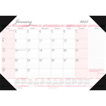 House of Doolittle Recycled Breast Cancer Awareness Monthly Desk Pad Calendar, 18 1/2&quot; x 13&quot;, 2023
