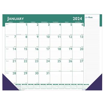 House of Doolittle Express Track Monthly Desk Pad Calendar, 22 in x 17 in, 2024