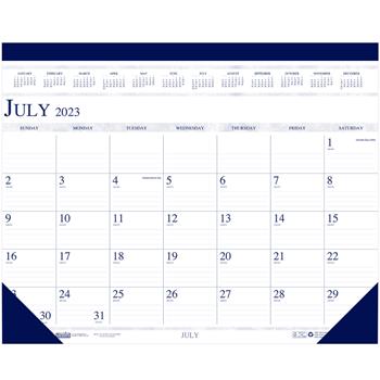 House of Doolittle Two-Color Academic 14-Month Desk Pad Calendar, 22 x 17, 2023-2024