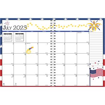 House of Doolittle Seasonal Monthly Academic Planner, 7 x 10, Light Blue, 2023-2024