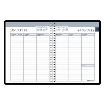 House of Doolittle Recycled Weekly Appointment Book, Ruled without Times, 12 Month, 6-7/8&quot; x 8-3/4&quot;, Black, Jan 2024 - Dec 2024