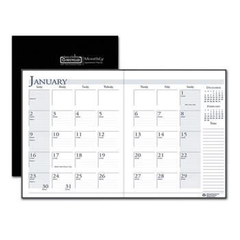 House of Doolittle Recycled Ruled Planner, Leatherette Cover, 14 Month, 7&quot; x 10&quot;, Black, Dec 2023 - Jan 2025