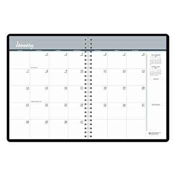 House of Doolittle Recycled Ruled Monthly Planner, 14-Month Dec-Jan, 8-1/2 in x 11 in, Black, 2024
