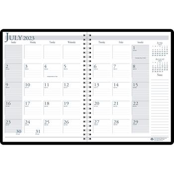 House of Doolittle Spiralbound 14-Month Academic Appointment Book, 8-1/2 x 11, Black, 2023-2024