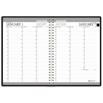 House of Doolittle Recycled Two-Year Professional Weekly Planner, 12 Month, 8-1/2&quot; x 11&quot;, Black, Jan 2024 - Dec 2024
