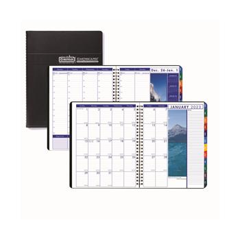 House of Doolittle Recycled Earthscapes Weekly/Monthly Planner, 8 1/2&quot; x 11&quot;, Black, 2023