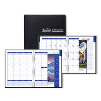 House of Doolittle Recycled Weekly/Monthly Planner, 12 Month, 8-1/2&quot; x 11&quot;, Earthscapes, Jan 2024 - Dec 2024