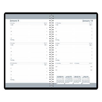 House of Doolittle Recycled Weekly Appointment Book, 30-Minute Appointments, 5 in x 8 in, Black, 2024