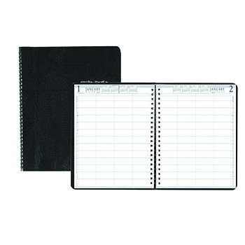 House of Doolittle Four-Person Group Practice Daily Appointment Book, 8&quot; x 11&quot;, Black, 2021