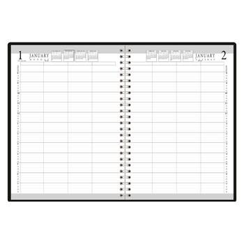 House of Doolittle Four-Person Group Practice Daily Appointment Book, 8 in x 11 in, Black, 2024