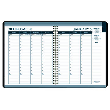 House of Doolittle Weekly 7 Day Appointment Book, 8 1/2&quot; x 11&quot;, Black, 2022