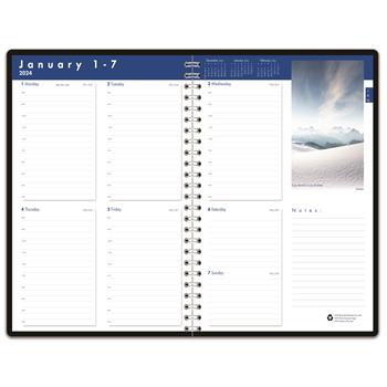 House of Doolittle Weekly 7 Day Appointment Book, 8-1/2 in x 11 in, Black, 2024