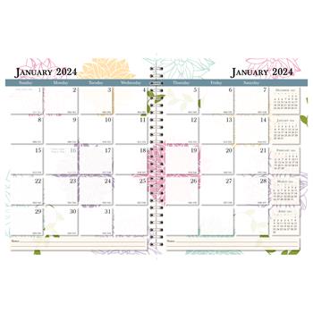 House of Doolittle Whimsical Floral Monthly Planners, 8-1/2 in x 11 in, 2024