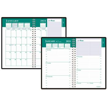 House of Doolittle Recycled Express Track Weekly/Monthly Appointment Book, 13 Month, 5&quot; x 8&quot;, Black, Jan 2024 - Jan 2025