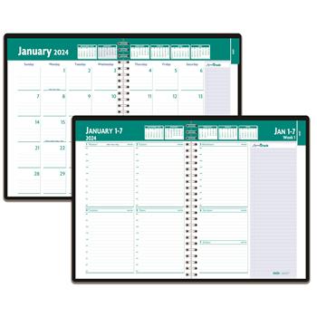 House of Doolittle Recycled Express Track Weekly/Monthly Appointment Book, 13 Month, 8-1/2&quot; x 11&quot;, Black, Jan 2024 - Jan 2025