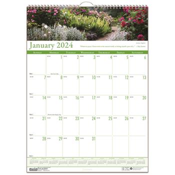 House of Doolittle Recycled Gardens of the World Monthly Wall Calendar, 12 in x 16-1/2 in, 2024