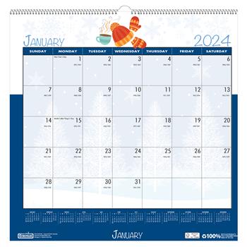 House of Doolittle Seasonal/Holiday Calendar, 12 in x 12 in, 2024